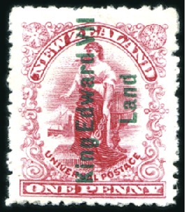 Stamp of New Zealand » Victoria Land 1908 Shackleton Expedition 1d rose-carmine (Waterl