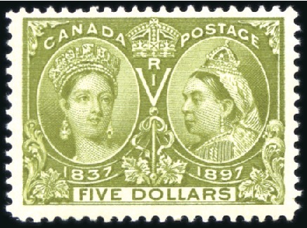 Stamp of Canada 1897 Jubilee 1/2c to $5 set of 16, mint, very fine