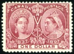 Stamp of Canada 1897 Jubilee 1/2c to $5 set of 16, mint, very fine