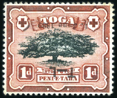 Stamp of Tonga 1899 Royal Wedding 1d black and scarlet, mint, ess