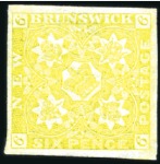 Stamp of Canada » New Brunswick 1851-60 3d Bright Red unused, fine to good margins