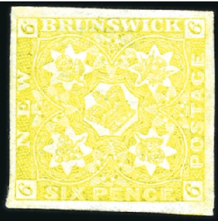 Stamp of Canada » New Brunswick 1851-60 3d Bright Red unused, fine to good margins