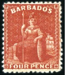 Stamp of Barbados 1852-80 Britannia Issue: Attractive and valuable u