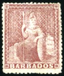 Stamp of Barbados 1852-80 Britannia Issue: Attractive and valuable u