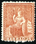 Stamp of Barbados 1852-80 Britannia Issue: Attractive and valuable u