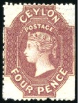 Stamp of Ceylon 1857-70 Attractive, valuable & extensive assembly 