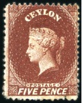Stamp of Ceylon 1857-70 Attractive, valuable & extensive assembly 