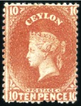 Stamp of Ceylon 1857-70 Attractive, valuable & extensive assembly 