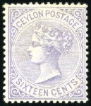 Stamp of Ceylon 1857-1900 Attractive mint/unused range on stockcar
