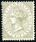 Stamp of Ceylon 1857-1900 Attractive mint/unused range on stockcar