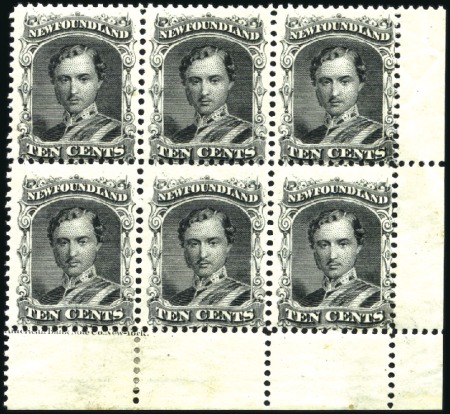 Stamp of Canada » Newfoundland 1865-70 Issue selection of mint blocks incl. 2c bl