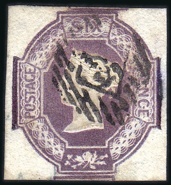 Stamp of Great Britain » 1847-54 Embossed 1847 6d Dull Lilac, large margins on all sides, ce