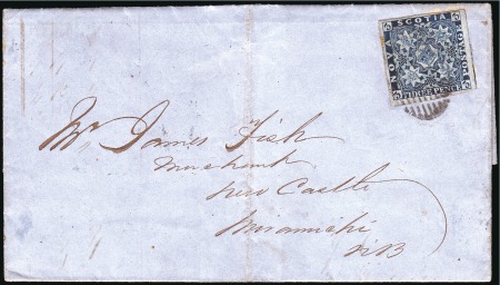 Stamp of Canada » Nova Scotia 1859 (Aug 4) Entire from Halifax to New Brunswick 
