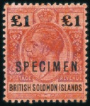 Stamp of British Solomon Islands 1907-63 Attractive mint range on stockcards showin