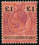 Stamp of British Solomon Islands 1907-63 Attractive mint range on stockcards showin