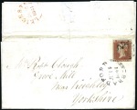 Stamp of Great Britain » 1840 1d Black and 1d Red plates 1a to 11 1841 1d Red from black pl.8 BI, just cut into at t