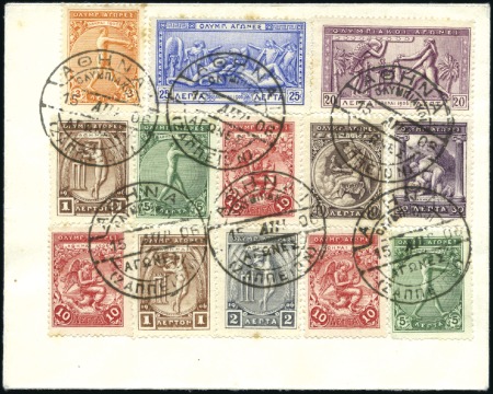 Stamp of Olympics » 1906 Athens 1906 Athens collection incl. unaddressed cover wit