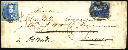 Stamp of Belgium 1850 Cover from Gand to Anvers with 1849 20c blue,
