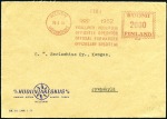 Stamp of Olympics 1952 Helsinki collection incl. front with "Officia