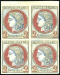 Stamp of France 1863-71, Lot de 20 coussinets d'impression : 30c L
