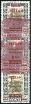 Stamp of Colonies françaises » Fezzan 1943 Double surcharge en haut d'une bande de trois