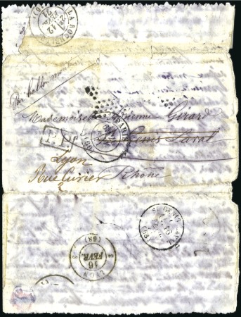 Stamp of France » Guerre de 1870-1871 Pli accidenté du RICHARD WALLACE avec afft tombé e
