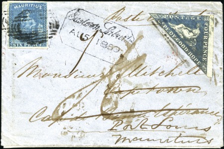Stamp of Mauritius Mixed Franking Cover With Cape of Good Hope

185