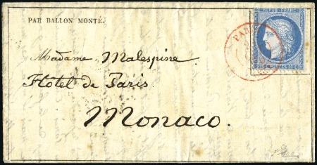 Stamp of France » Guerre de 1870-1871 Gazette des Absents n°2 avec 20c Siège obl. Paris 