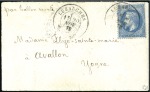 Stamp of France » Guerre de 1870-1871 Pli confié du Général Uhrich avec 20c Lauré obl. L