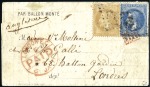 Stamp of France » Guerre de 1870-1871 Pli confié de l'Armée de la Loire avec 10c Lauré +