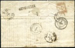 Stamp of Colonies françaises » Monaco 1863 Lettre de Monaco 03.08.63 pour Gênes, réexpéd