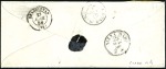 Stamp of Colonies françaises » Monaco 1858 Lettre avec Sardaigne 10c+ 40c, filets intact