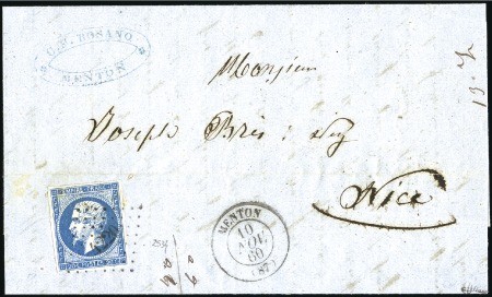 Stamp of Colonies françaises » Monaco 1860 Lettre avec 20c Empire ND obl. PC4220, càd Me