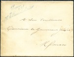 Stamp of Colonies françaises » Monaco 1868 Marque de franchise bleue "Service de SAS Mgr