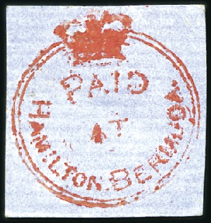 Stamp of Bermuda 1861 Postmaster stamps: Perot's second issue (1d) 