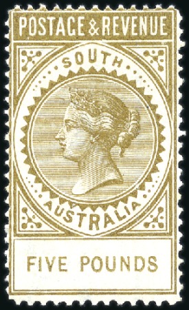 Stamp of Australia » South Australia 1886-96 High values £5 brown, very fresh mint lh,