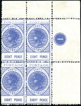 Stamp of Australia » South Australia 1902-04 Thin POSTAGE 8d ultramarine with variety E