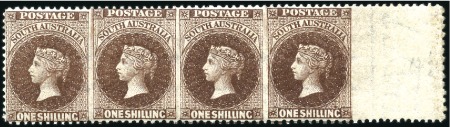 Stamp of Australia » South Australia 1876-1900 Wmk broad star 1s chocolate imperforate