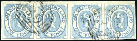 Stamp of Australia » Tasmania 1853-54 Courier 1d blue, brilliantly fresh horizon