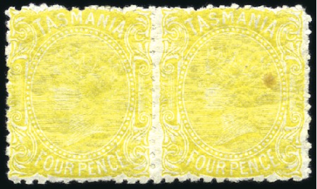 Stamp of Australia » Tasmania 1880-91 Sideface perf. 12 4d chrome-yellow with er
