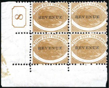 Stamp of Australia » Tasmania 1900 REVENUE 2d chestnut with error value omitted
