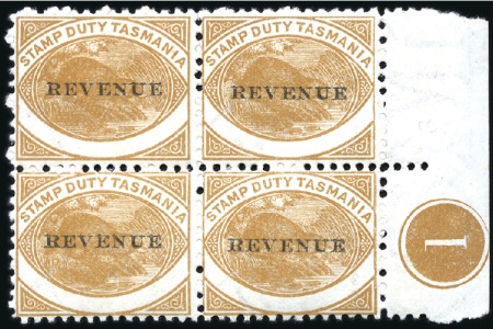 Stamp of Australia » Tasmania 1900 REVENUE 2d chestnut with error value omitted