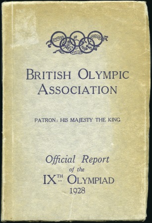 Stamp of Olympics » 1928 Amsterdam » Memorabilia 1928 Amsterdam: British Olympic Association Official Report