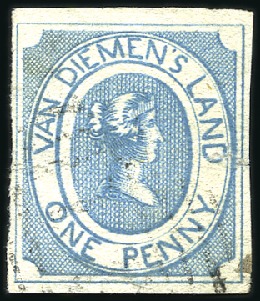 Stamp of Australia » Tasmania COLLECTIONS: 1853 Courier selection incl. three 1d