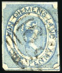 Stamp of Australia » Tasmania COLLECTIONS: 1853 Courier selection incl. three 1d