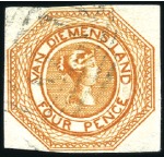 Stamp of Australia » Tasmania COLLECTIONS: 1853 Courier selection incl. three 1d
