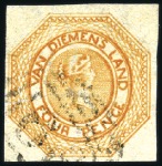 Stamp of Australia » Tasmania COLLECTIONS: 1853 Courier selection incl. three 1d