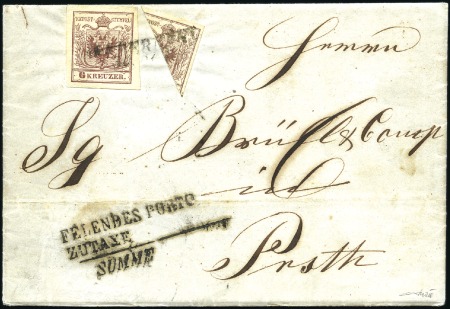 Stamp of Hungary SZEDERKENY HALBIERUNG
6Kr braun Handpapier Type I