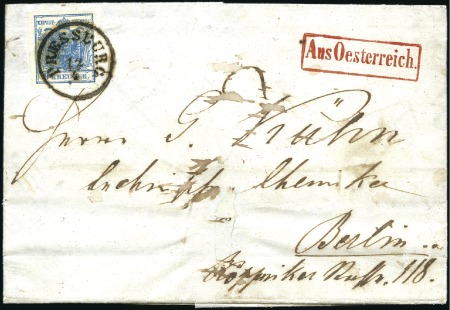 Stamp of Hungary POST NACH PREUSSEN
9Kr Handpapier auf Auslandsfal