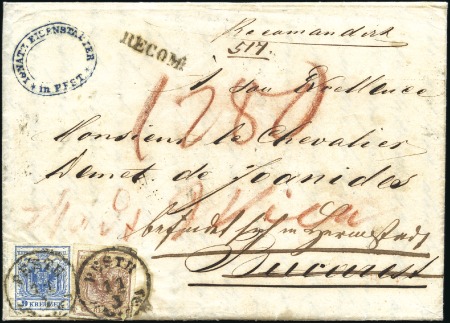 Stamp of Hungary POST IN DIE WALACHEI
9Kr blau + 6Kr braun vorders
